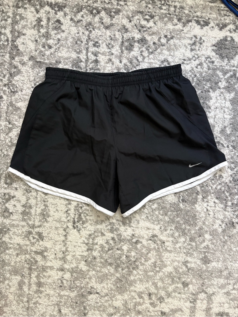 Nike Black Athletic Shorts with White Trim